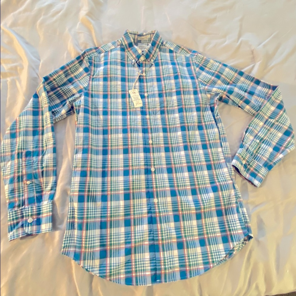 NWT Men’s J.Crew Secret Wash Plaid Shirt Classic Fit Long Sleeve